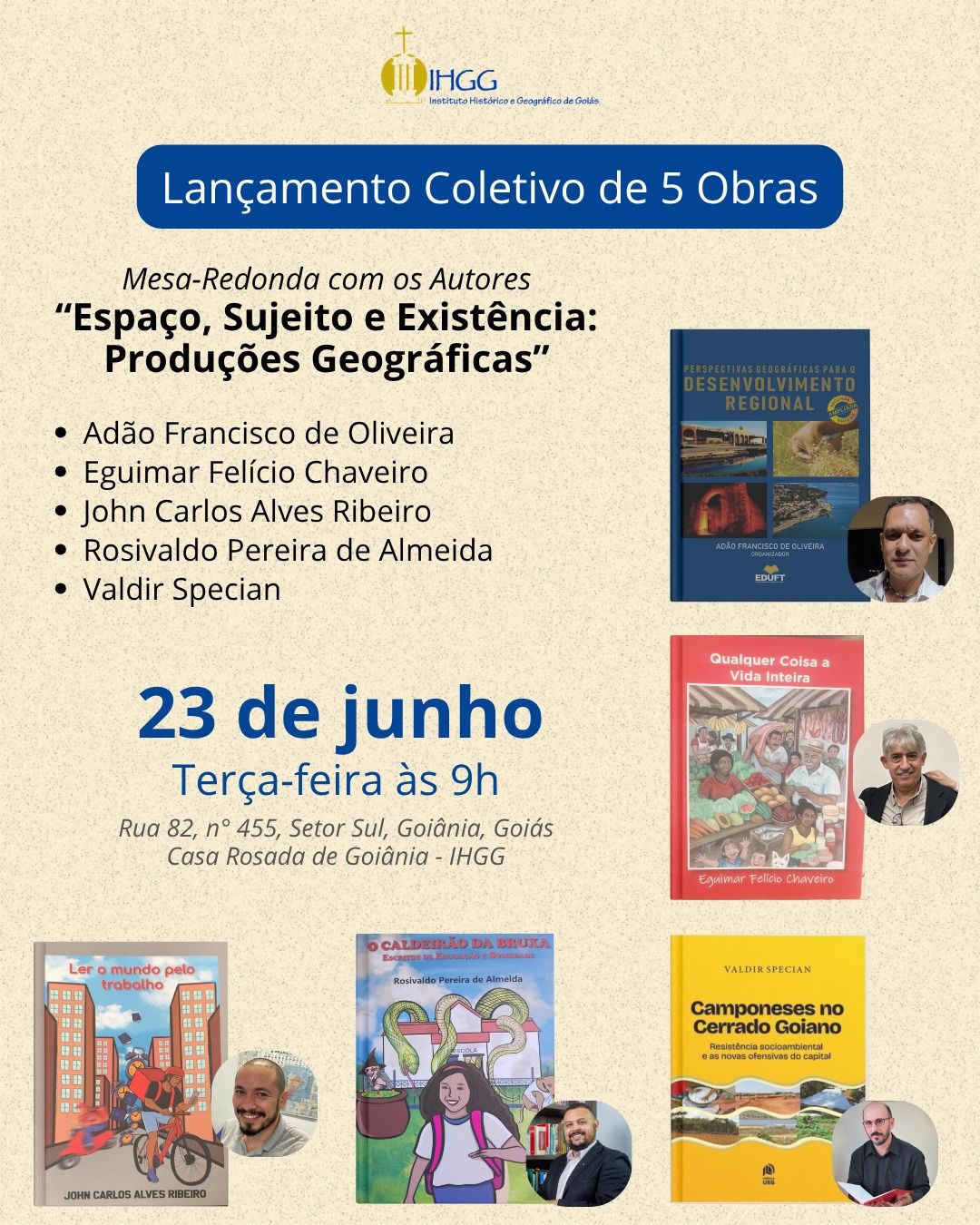 Rede de Pesquisa Dona Alzira lança cinco livros no IHGG