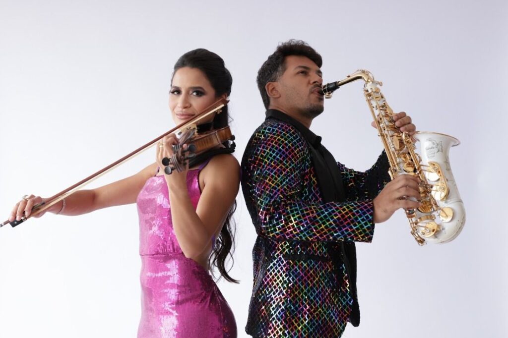 Morro do Cristo recebe dueto de saxofone e violino na última edição do Cristo in Concert em Senador Canedo