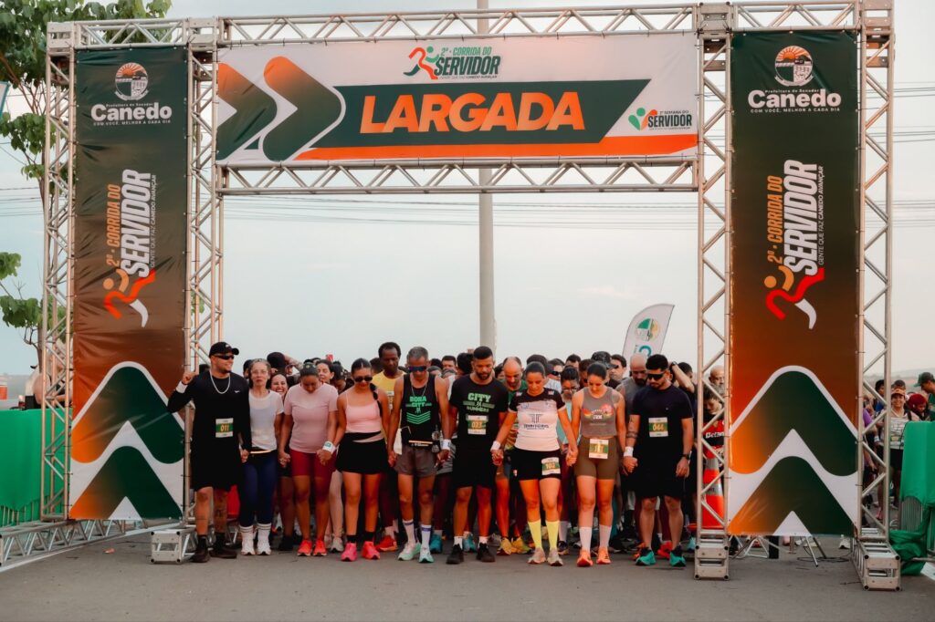 Corrida do Servidor reúne mais de 300 participantes e arrecada 300 kg de alimentos em Senador Canedo
